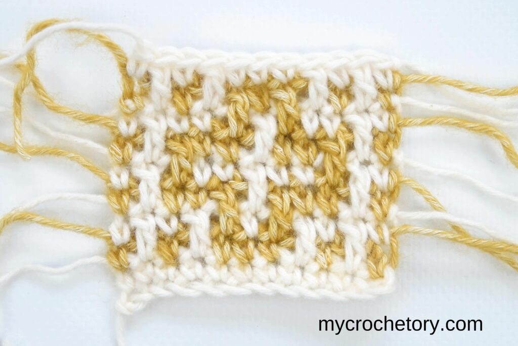 Mosaic Crochet Tutorial: 9th row