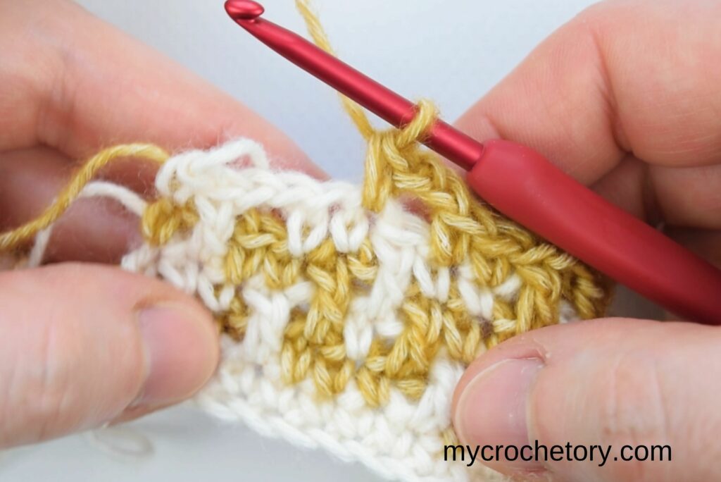 Mosaic Crochet Tutorial: work in progress