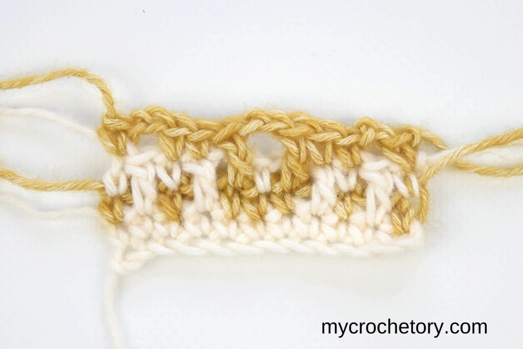 Mosaic Crochet Tutorial: 4th row