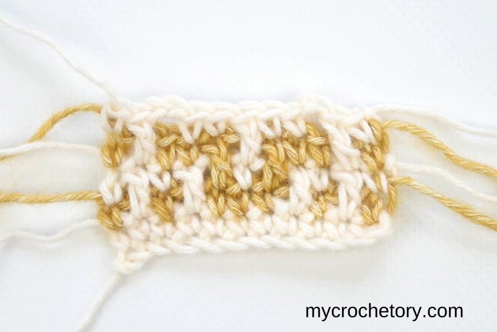 Mosaic Crochet Tutorial: 5th row
