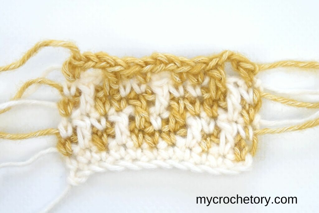 Mosaic Crochet Tutorial: 6th row