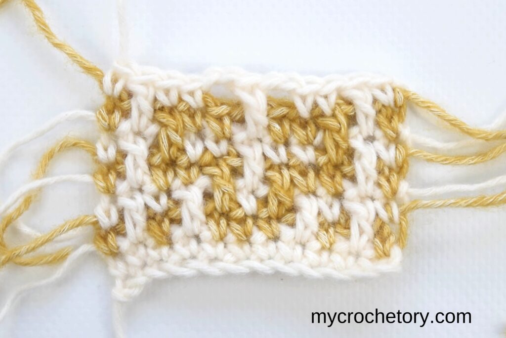 Mosaic Crochet Tutorial: 7th row
