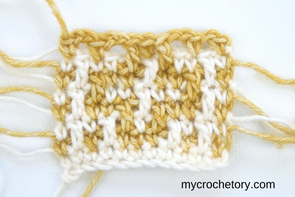 Mosaic Crochet Tutorial: 8th row