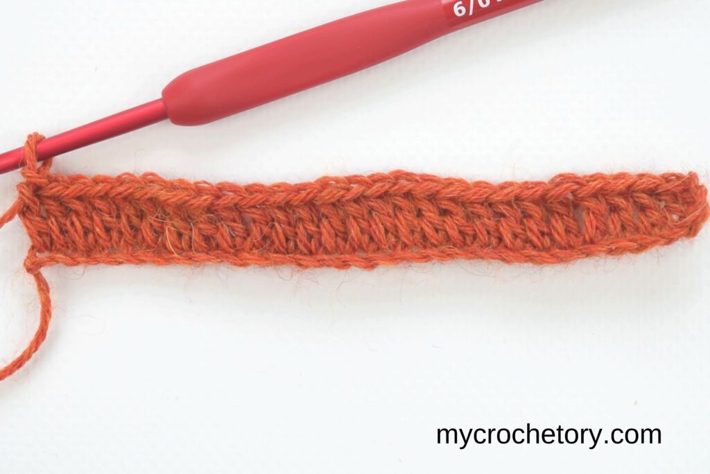 How to Crochet Basketweave Stitch: Row 1.
