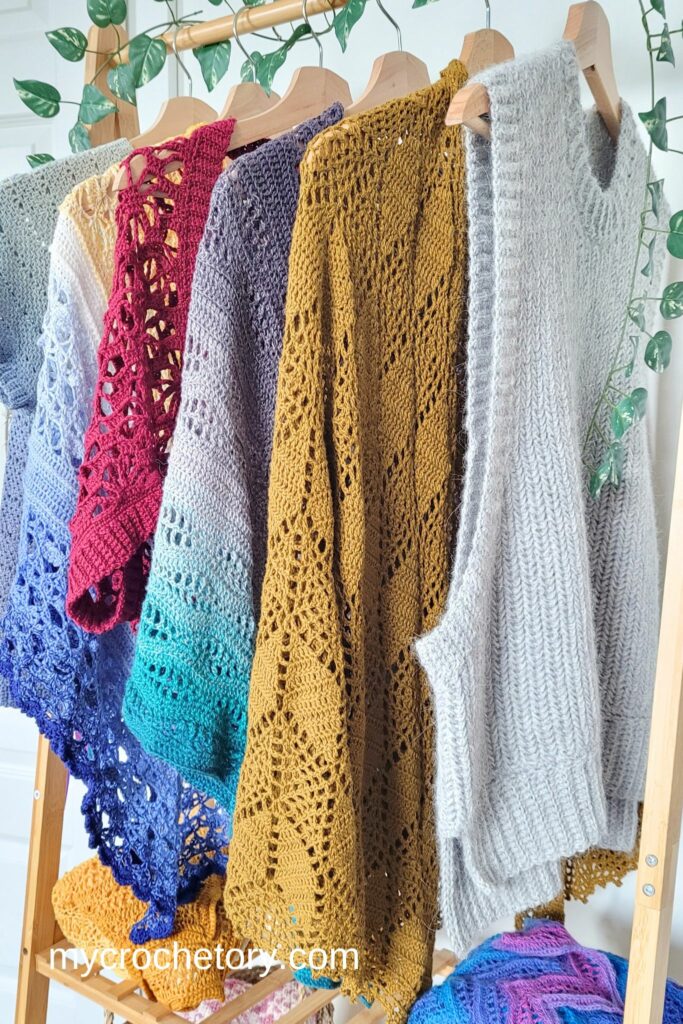 Completed crochet and knitting projects for crochet vs knitting yarn outcomes
