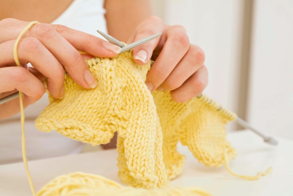 Partial crochet and knitting projects for crochet vs knitting yarn progress