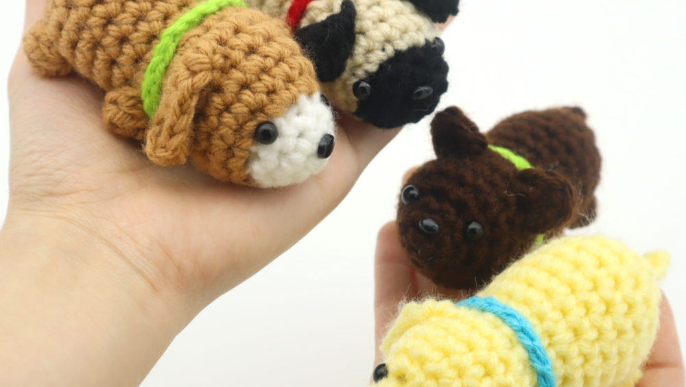 No-sew crochet dog toy. This crochet animal pattern free is versatile for different dog breeds.