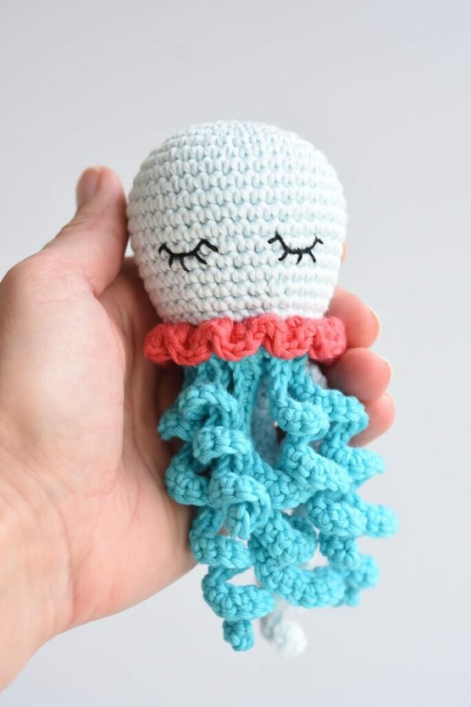 Simple crochet octopus with safe tentacles. This crochet animal pattern free is perfect for beginners.