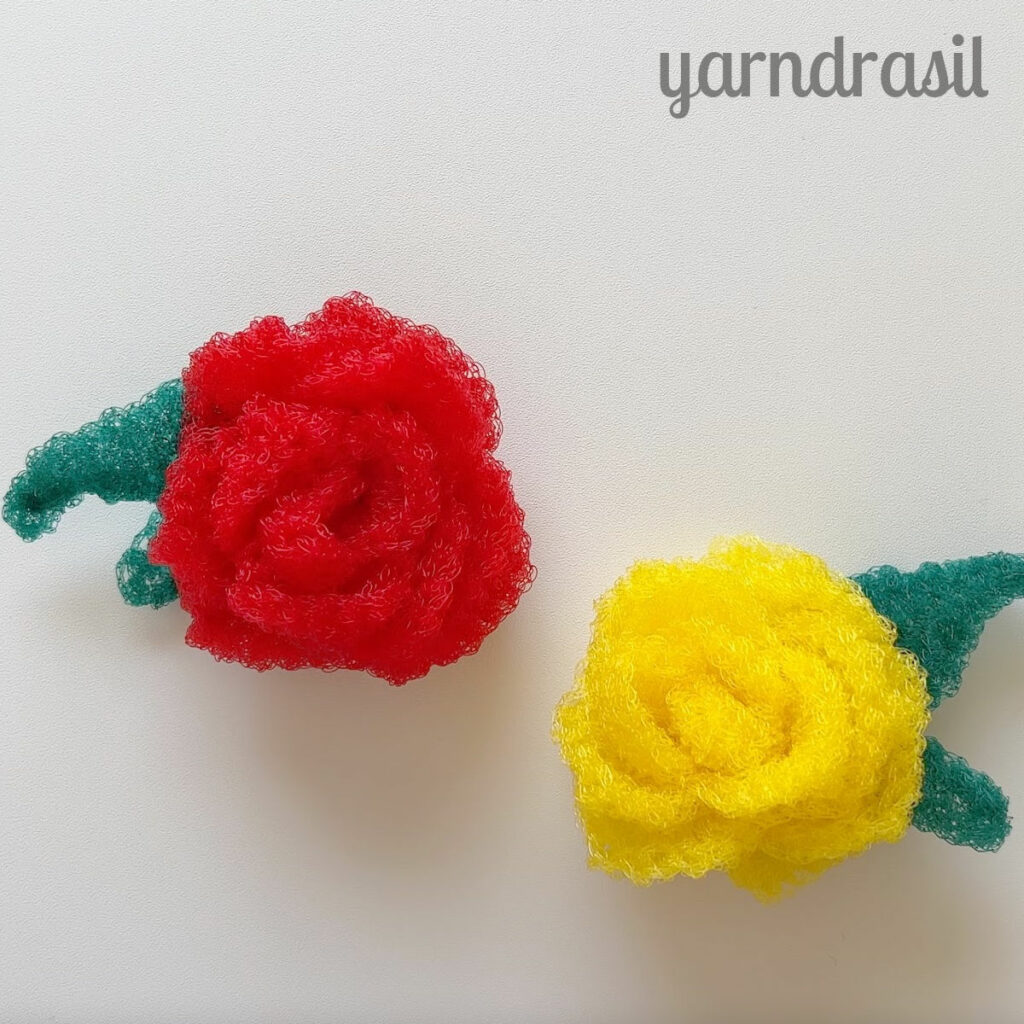 Crochet Flower Scrubby - vibrant flower-shaped scrubby with Lion Brand yarn, a favorite in scrubby yarn crochet patterns.