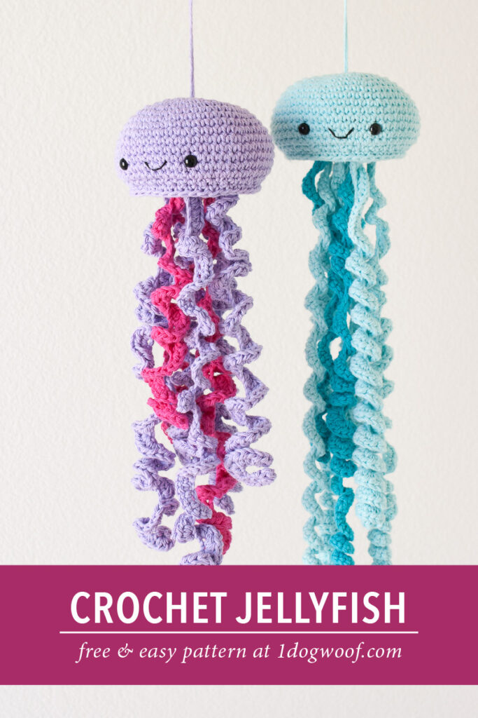 Adorable crochet jellyfish. This crochet animal pattern free is great for kids.