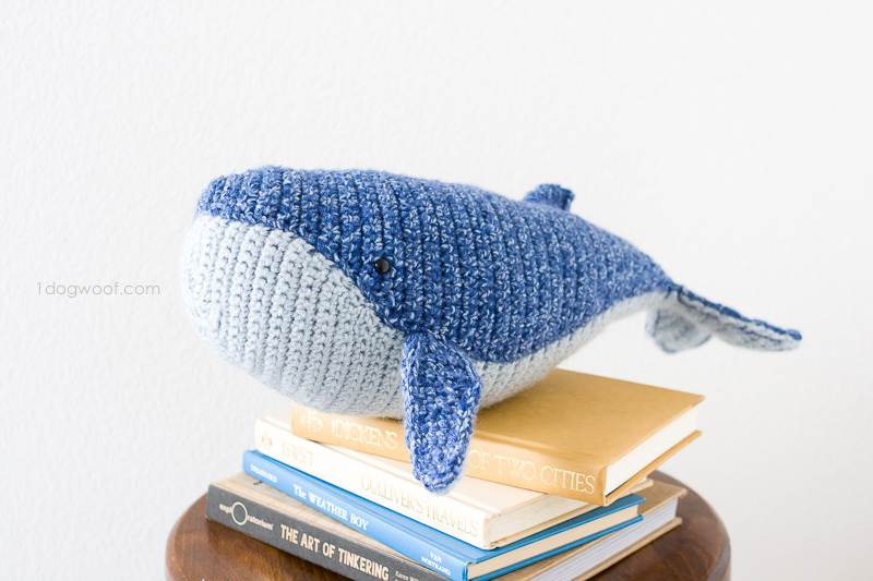 Cute crochet whale toy with easy instructions. This crochet animal pattern free is great for beginners.