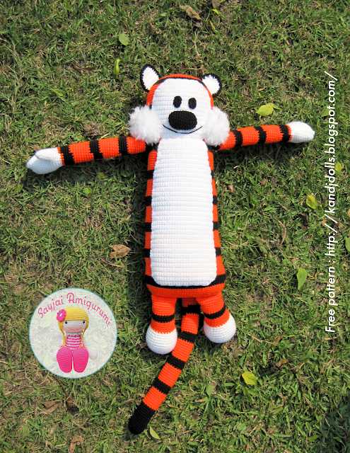Bright and cute crochet tiger. This crochet animal pattern free is great for kids.