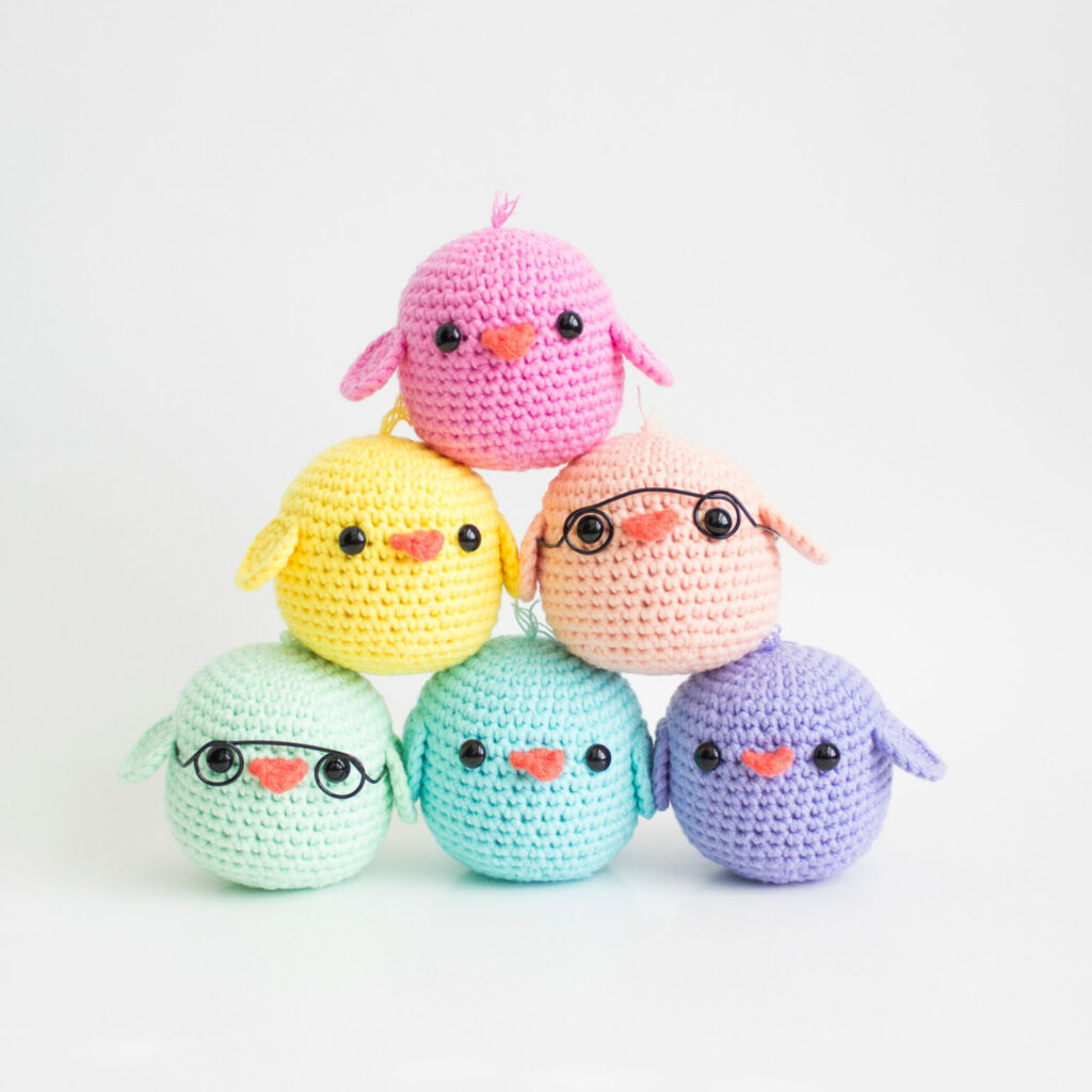Bright and cheerful crochet chicks. This crochet animal pattern free is perfect for Easter gifts.