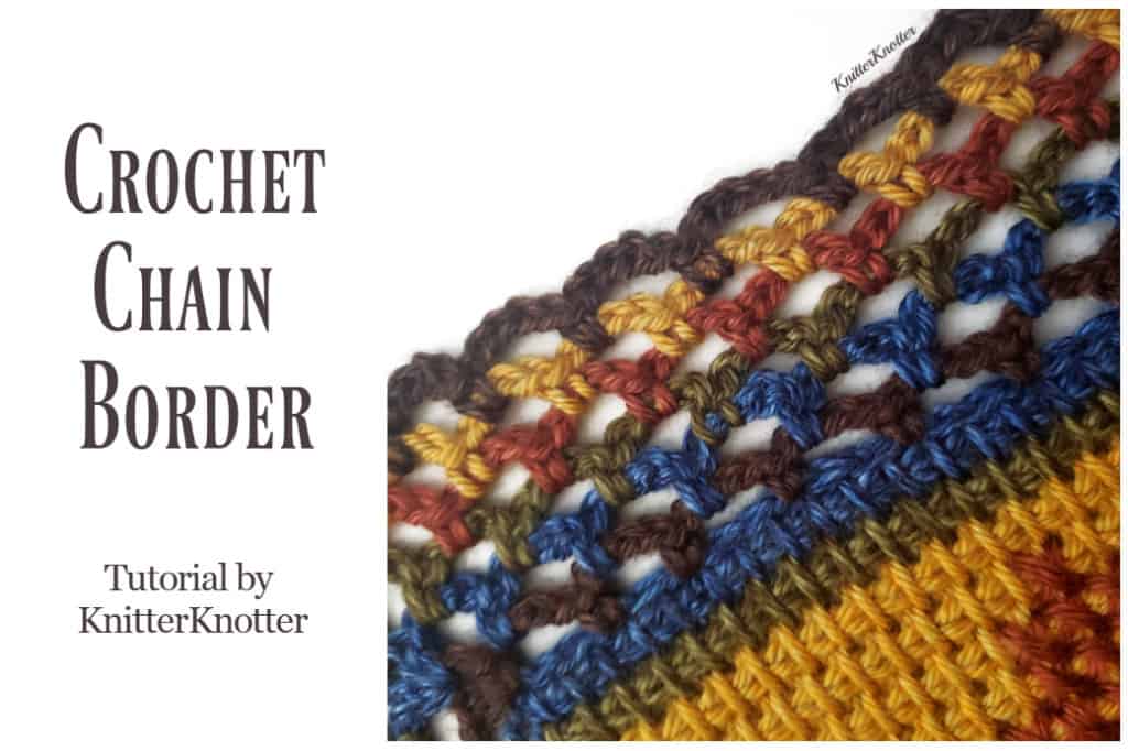 Crochet borders easy: lacy and quick Crochet Chain Border.