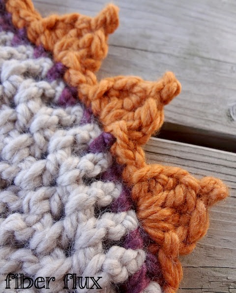 Crochet borders easy: festive Pumpkin Patch Edging for autumn projects.