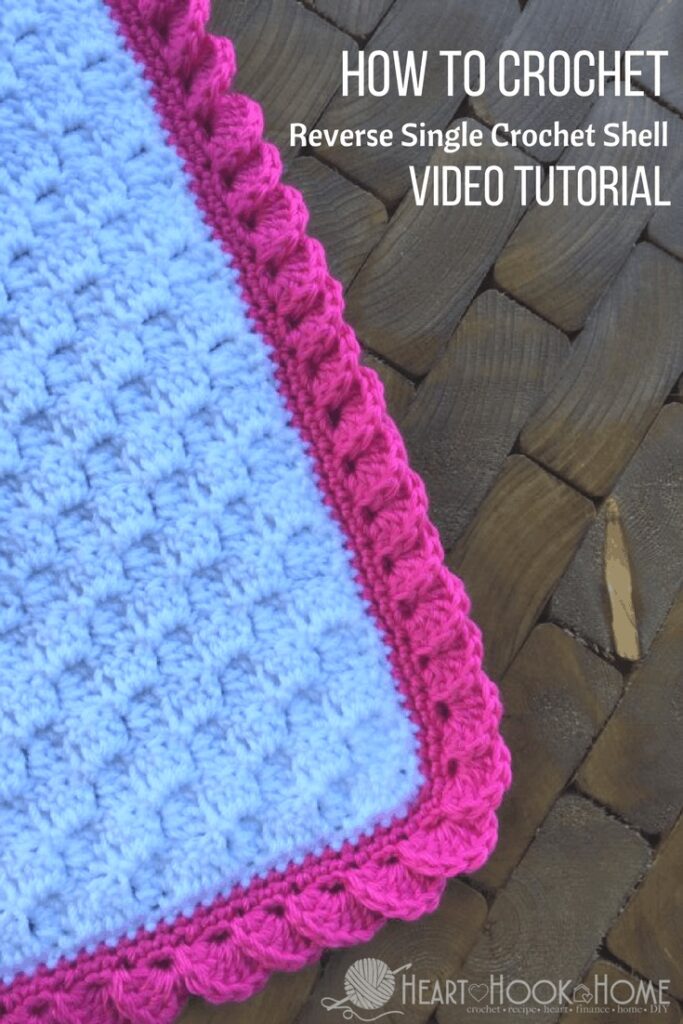 Crochet borders easy: wavy and cozy Reverse Shell Border.
