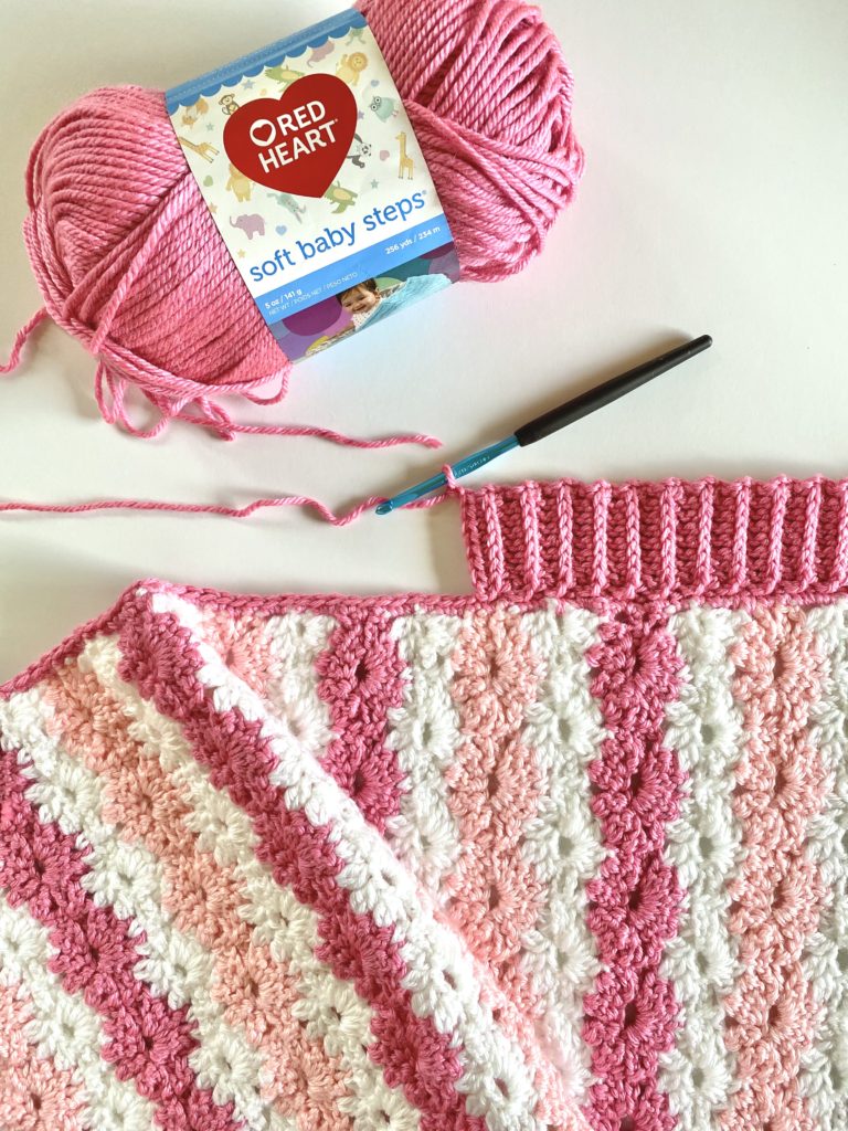 Crochet borders easy: simple and stylish Front Bottom Loop Half Double Crochet Border.