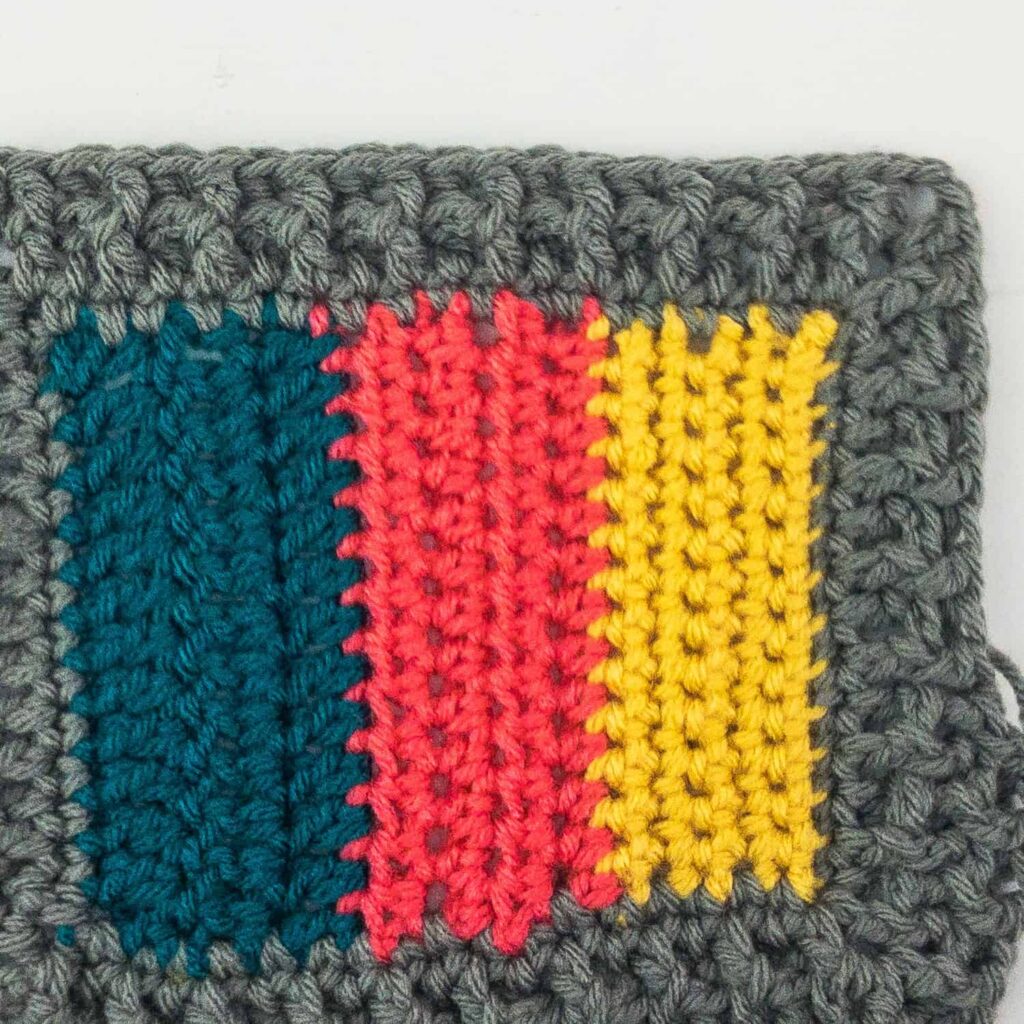 Crochet borders easy: plush Mini Basketweave Border for a chic finish.