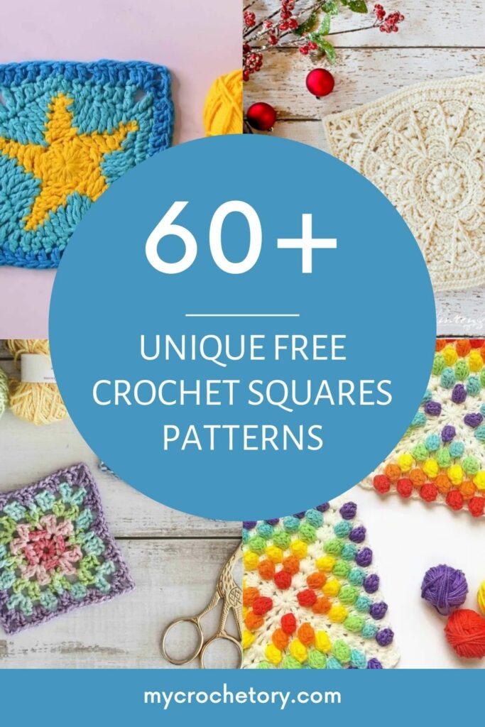 Explore over 60 unique crochet squares patterns in bright and bold designs. Perfect for adding a splash of color and creativity to your projects.