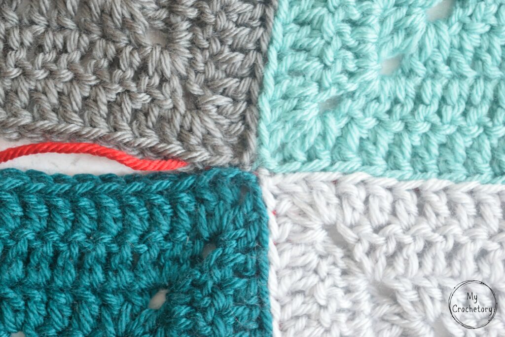 How to join seamlessly crochet squares. Mattress stitch join technique.
