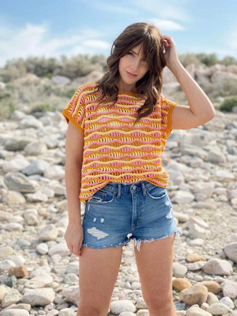 Electric Sun Tee | Cochet Womens Tops Patterns