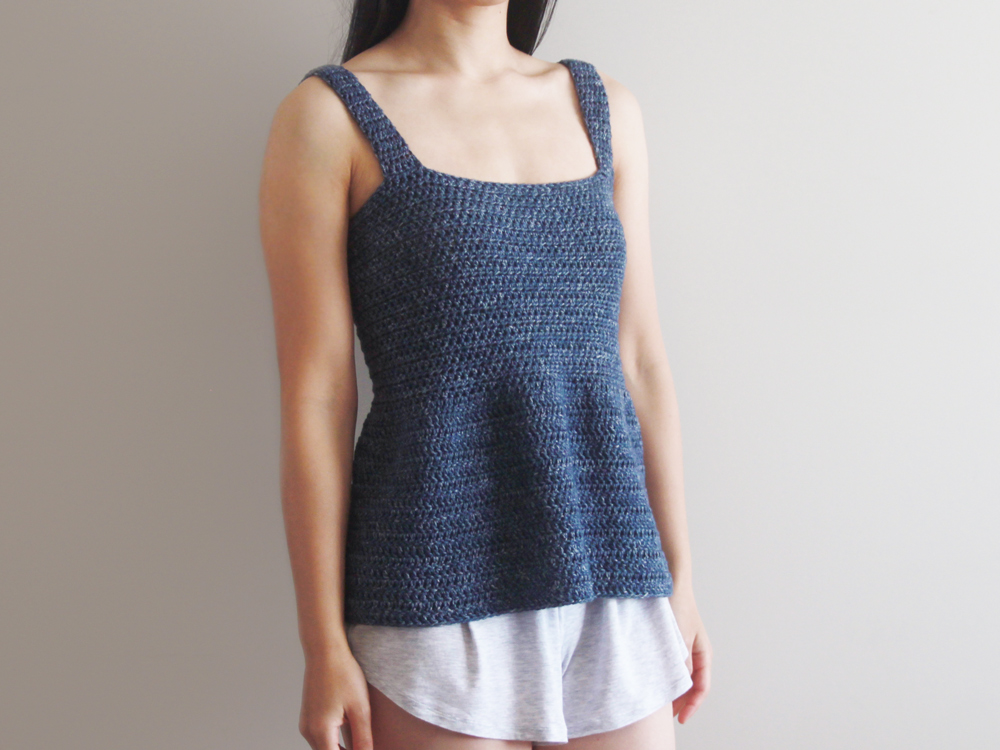 Emilia Peplum Tank | Cochet Womens Tops Patterns