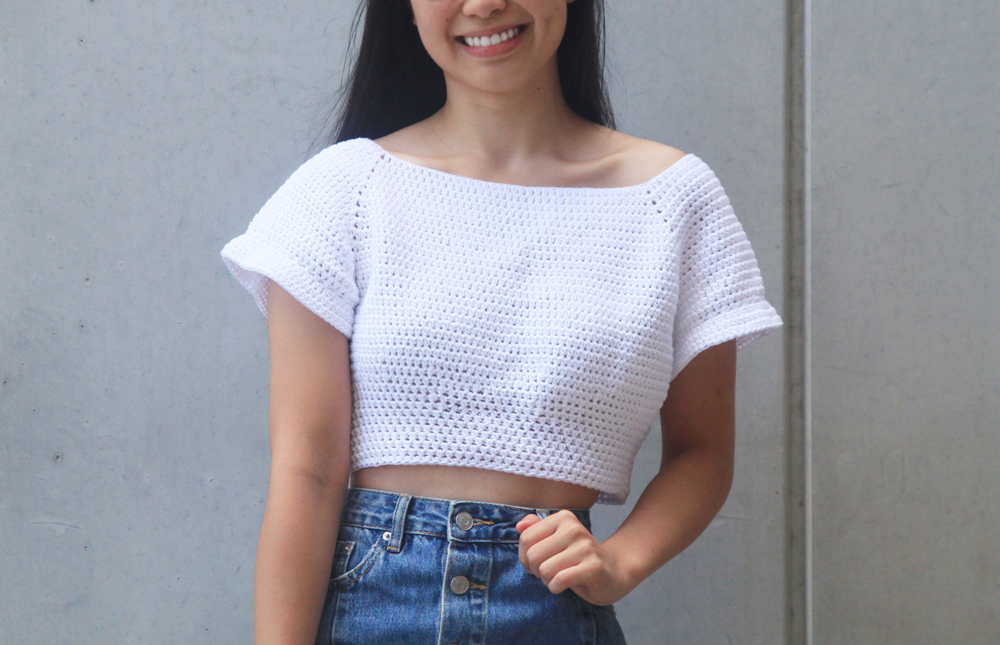 Thea Off the Shoulder Crop Top | Cochet Womens Tops Patterns