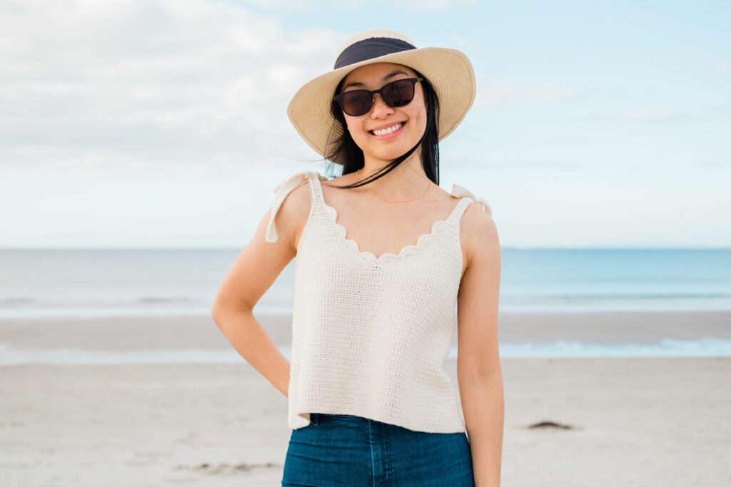 Seascape Scallop Tank | Cochet Womens Tops Patterns